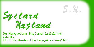 szilard majland business card